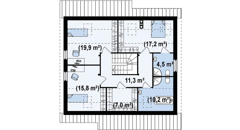 proiect-casa-cu-mansarda-si-garaj-119011-mansarda